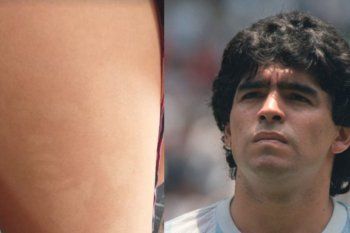 El joven de 17 años fotografió la pierna de su novia tras distinguir el rostro de Maradona