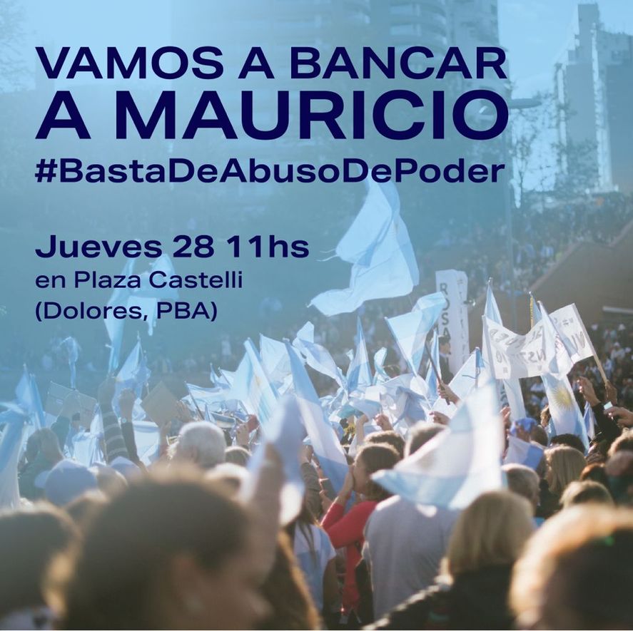 Las convocatorias para acoompañar a Mauricio Macri a Dolores