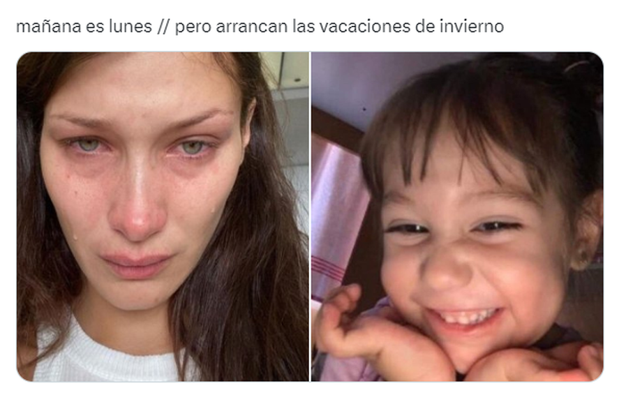 Comenzaron las vacaciones de invierno y los usuarios se expresaron en las redes sociales con graciosas publicaciones y memes.