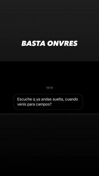 Brenda Asnicar rechazó la invitación de un seguidor.