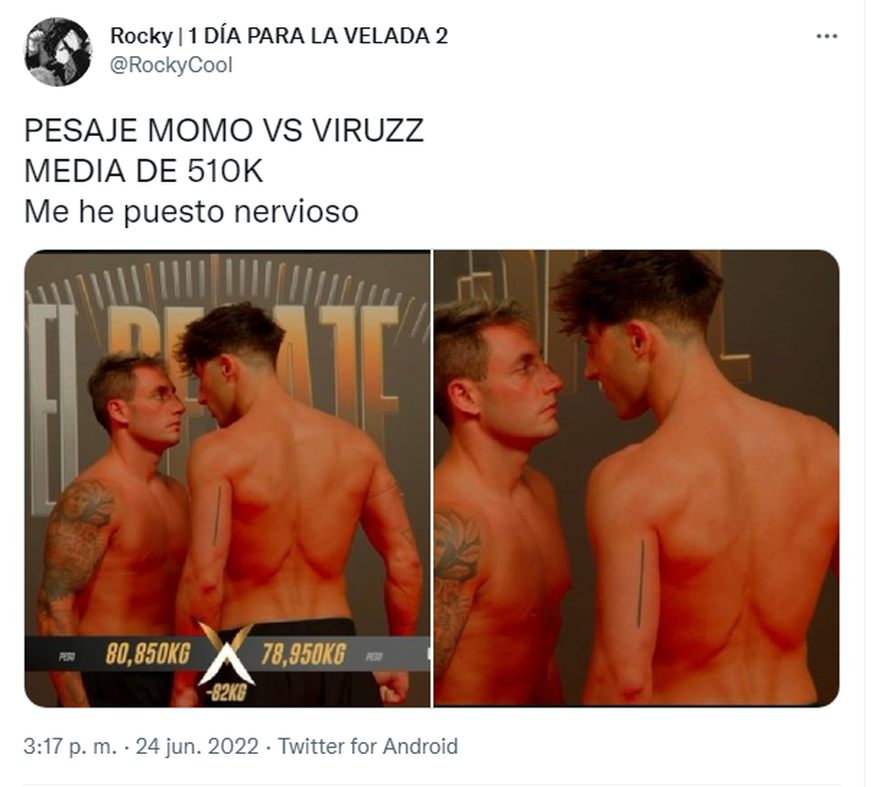 Momo vs Viruzz: El pesaje de la Velada del Año 2 tuvo más de 500 mil viewers en Twitch