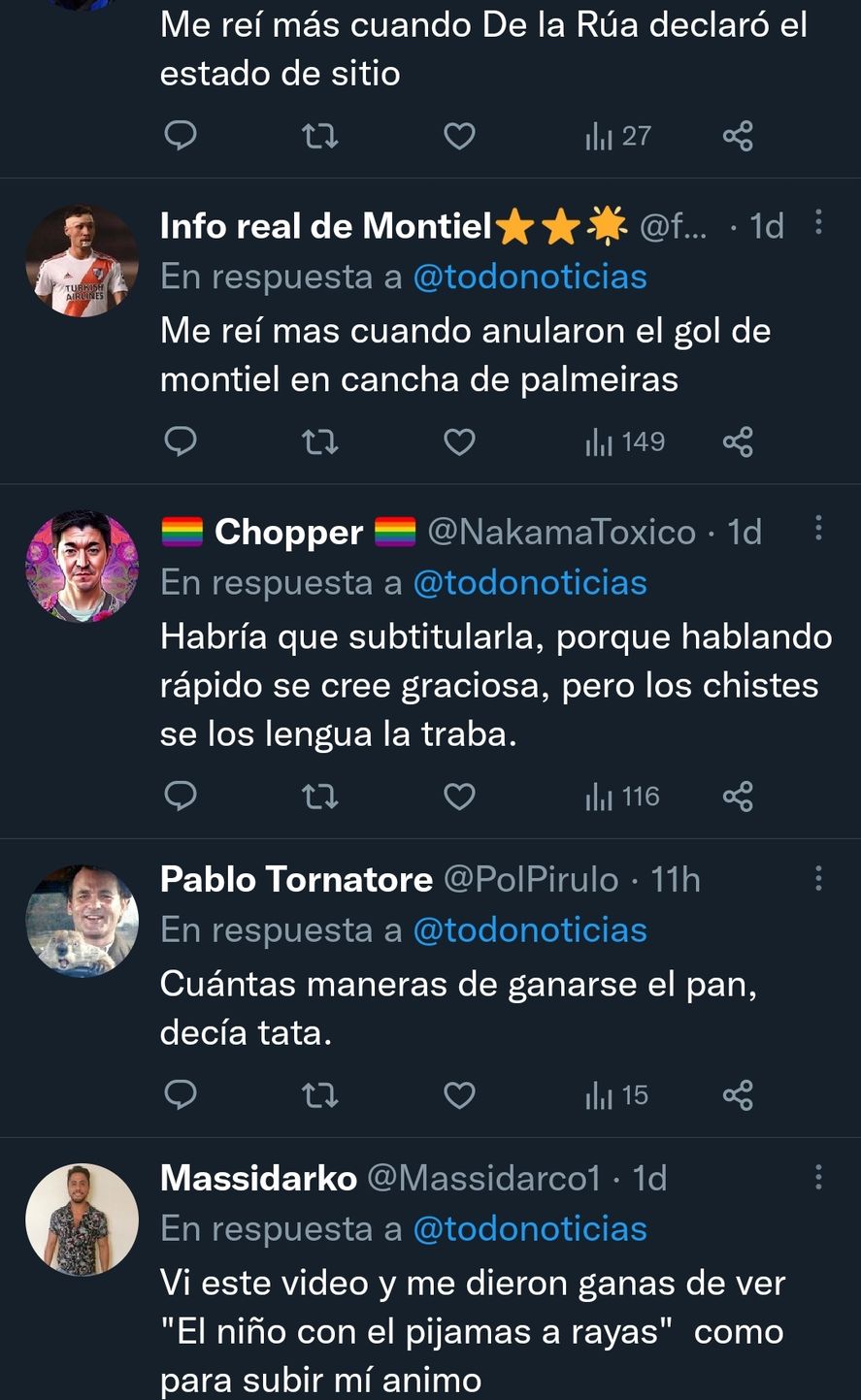 Muchos usuarios de redes sociales no encuentran la gracia en la humorista promocionada por la señal de noticias TN del Grupo Clarín 