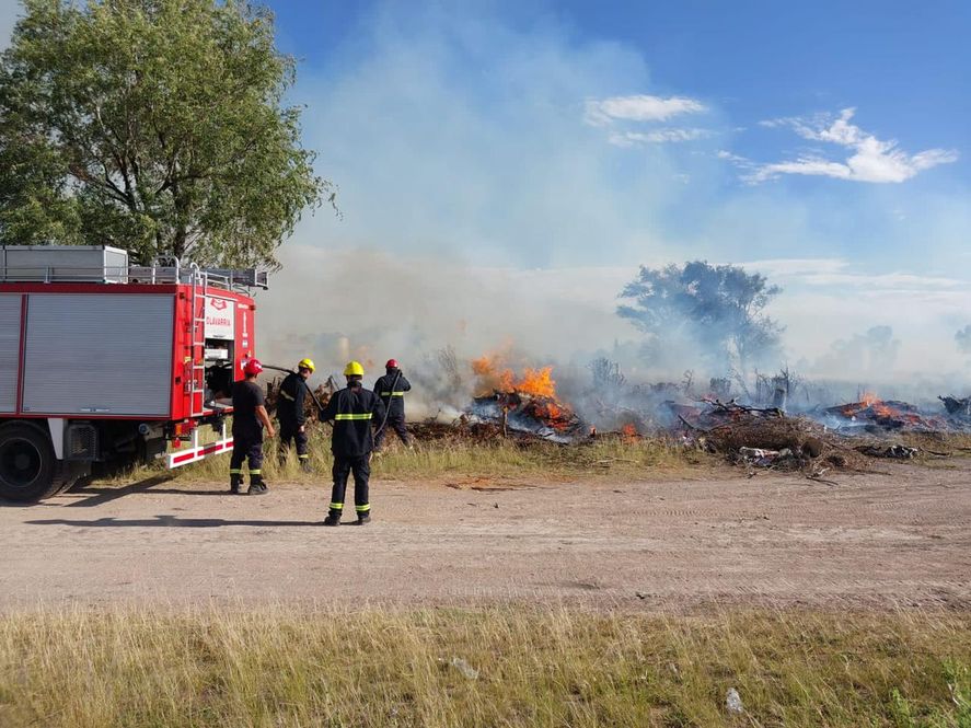 Olavarría: Incendian toneladas de leña que el municipio acopiaba para entregar en el invierno