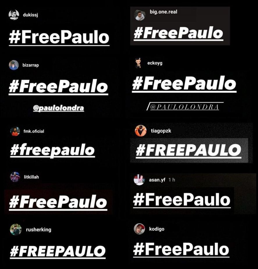 Decenas de artistas salieron a apoyar a Paulo Londra con el hashtag #FreePaulo