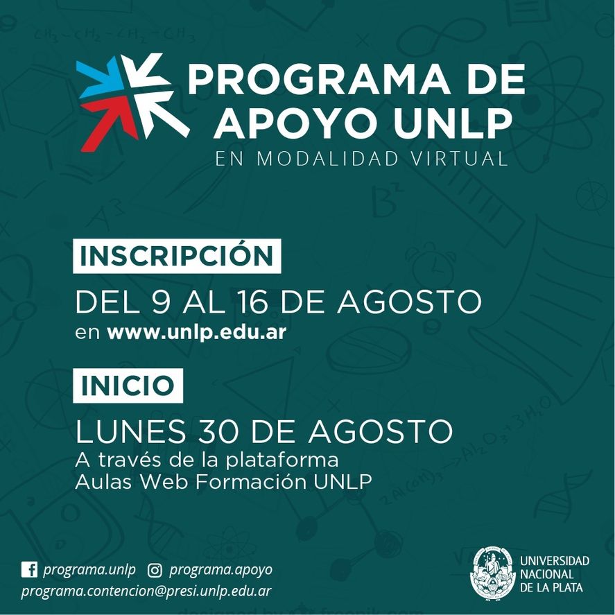 La inscripción al programa de la UNLP abre el 9 de agosto