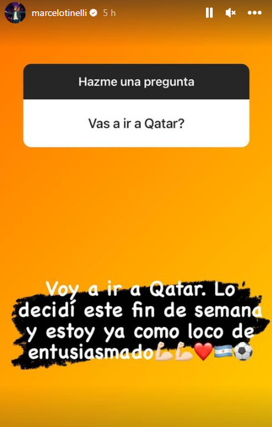 Marcelo Tinelli confirmó que viajara a Qatar y ya tiene reemplazante en "Canta Conmigo Ahora"