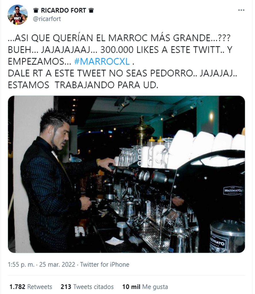 Desde la cuenta de Twitter de Ricardo Fort, su hijo Felipe anunció cambios en una golosina de Felfort