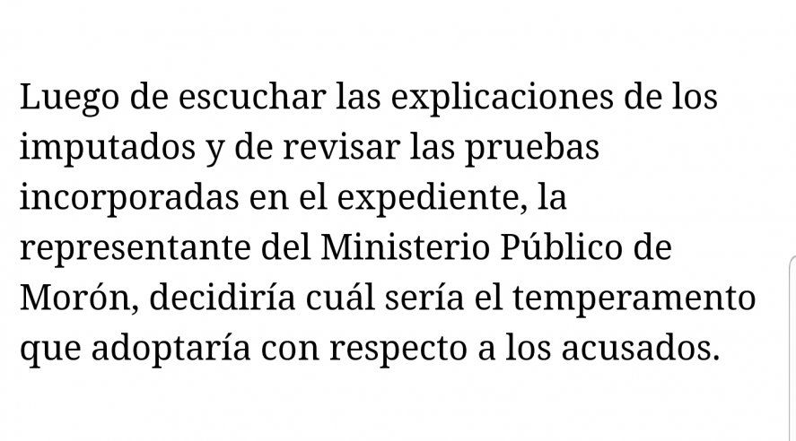 Otro fragmento de la nota benévola para con el dueño asesino de la pizzería