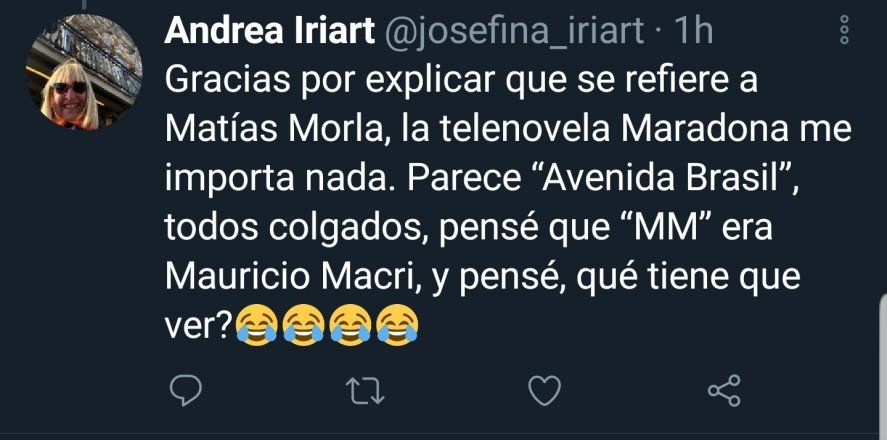Dalma Maradona y una mala interpretación de algunos twiteros de a quien aludía al decir MM 
