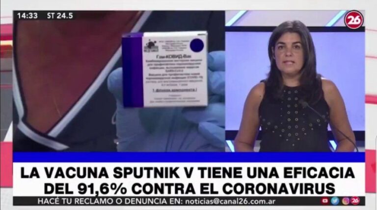 El video de la inexplicable periodista anti vacuna de canal 26