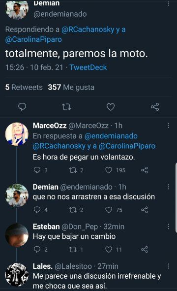 Las respuestas irónicas al mensaje cruzado entre Cachanosky y Píparo