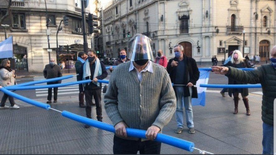 La marcha anticuarentena de los 