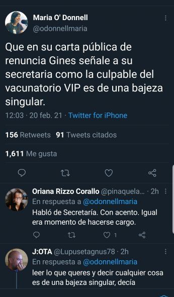 El ofensivo tweet de María O