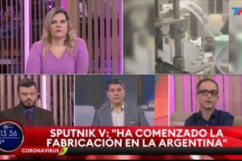 A juzgar por sus rostros, los periodistas de TN no se veían muy felices de tener que dar la buena noticia de la fabricación nacional de la vacuna Sputnik V 
