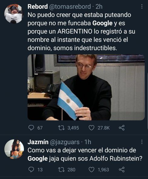 El humor fue la característica principal de los comentarios frente a la compra de ocasion que el joven Nicolás Kuroña hizo del dominio Google argentino