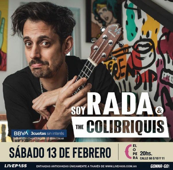 Soy Rada & The Colibriquis se presenta en La Plata