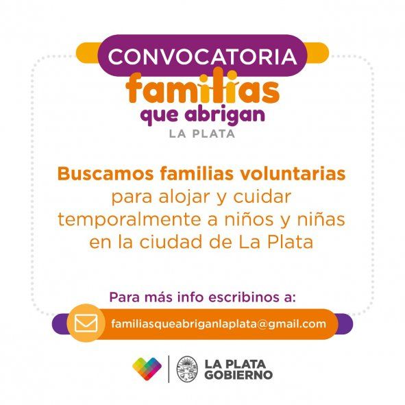 En La Plata las familias tienen una gran oportunidad para ayudar a chicos que necesitan alojo y cuidado temporal.