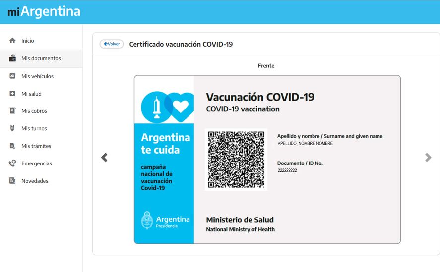 La vacuna debe registrarse a través de la plataforma Mi Argentina