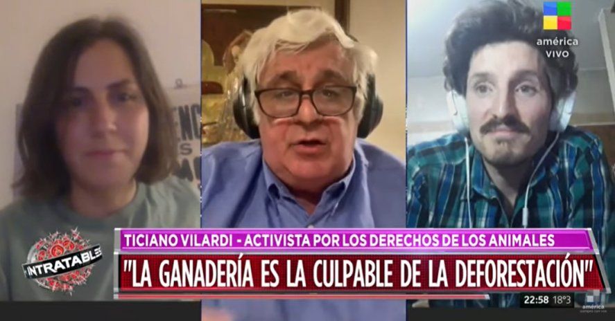 Samid debatió con dos activistas después de la marcha por el Día Internacional del Veganismo