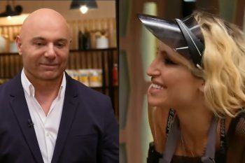 Vicky Xipolitakis mantuvo un ida y vuelta picante con el jurado de Masterchef Celebrity Germán Maritegui