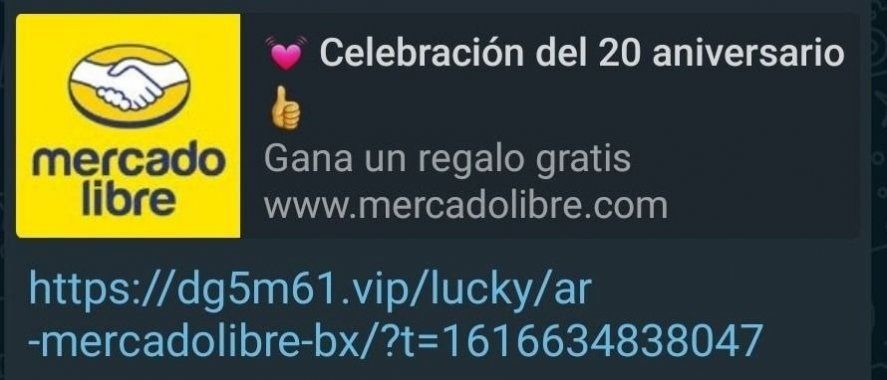 El WhatsApp falso ofrece un