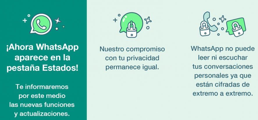 Whatsapp anuncia a sus usuarios que se comunicara a través de estados