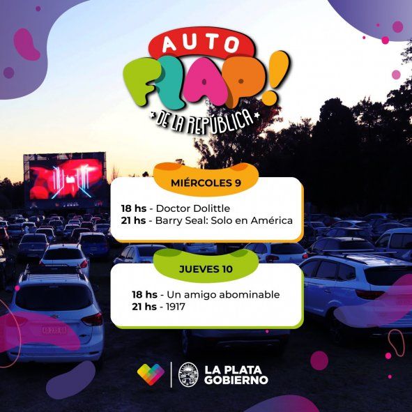 Más de 3 mil personas vieron películas en el autocine de La Plata en su fin de semana debut