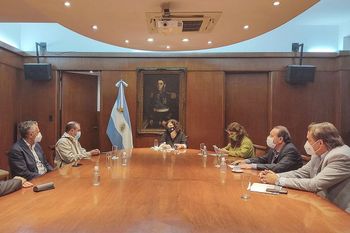 Una de las últimas reuniones de Carla Vizzotti con empresarios de la salud