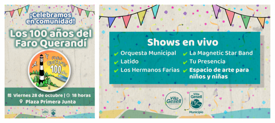 El Faro Querandí es el segundo más alto de toda la costa bonaerense y fue inaugurado en 1922. Villa Gesell celebra sus 100 años con música y actividades.