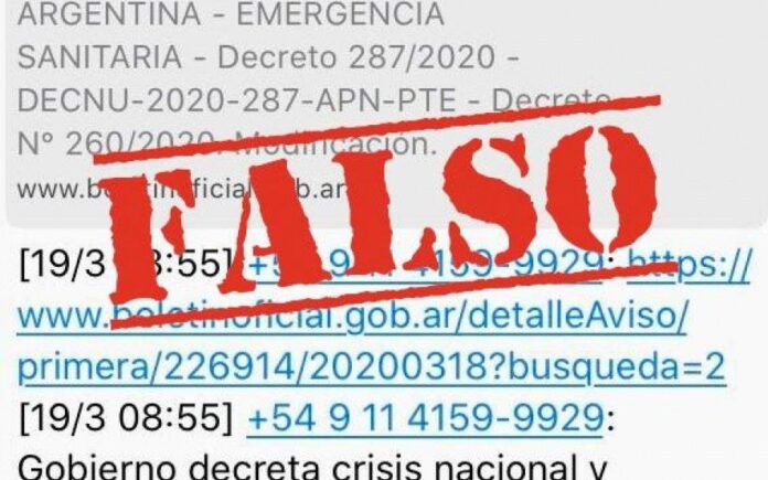 El Gobierno advierte sobre un mensaje falso que circula por Whatsapp ...