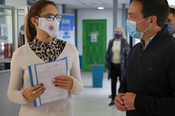 Malec durante una recorrida por Florencio Varela