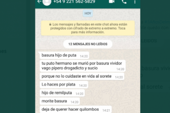 amenazaron a la familia de santiago maldonado desde un telefono de la plata