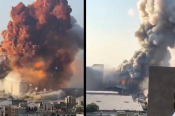 imagenes impactantes de la enorme explosion en beirut