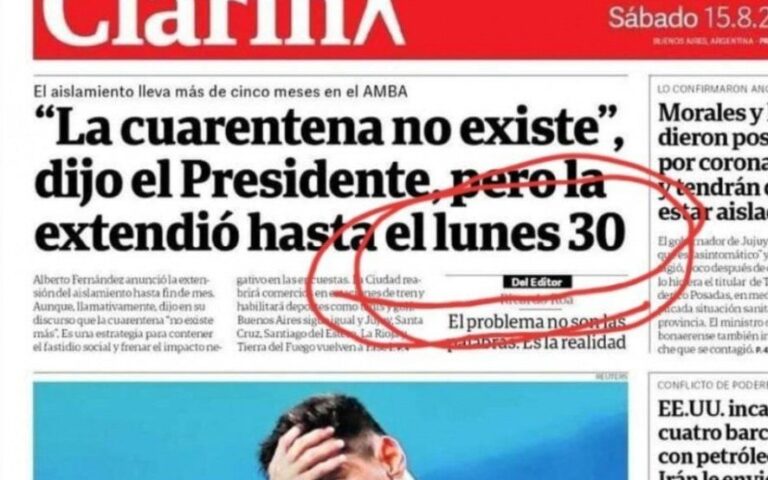Gollán no le perdonó a Clarín un grosero error de la portada