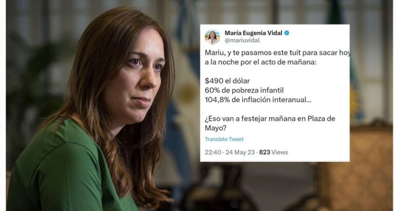 María Eugenia Vidal publicó y borró un mensaje sobre acto de Cristina