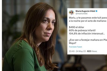 maria eugenia vidal publico y borro un mensaje sobre acto de cristina