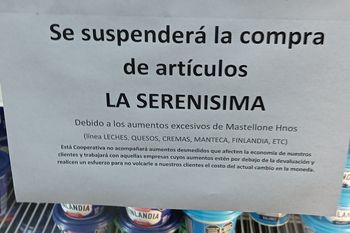 un supermercado de la plata decidio ya no vender lacteos la serenisima