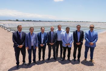 Alberto Fernández, en su visita a Mendoza.