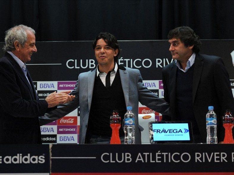 Gallardo el día de la asunción: llegó para reemplazar a Ramón Díaz y lo superó en 5 años.