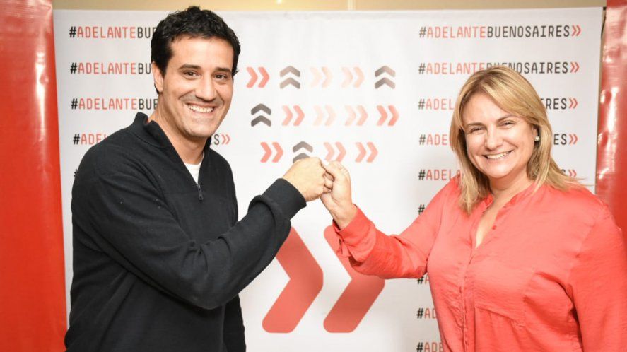 Abad junto a Érica Revilla, la nueva conducción de la UCR bonaerense