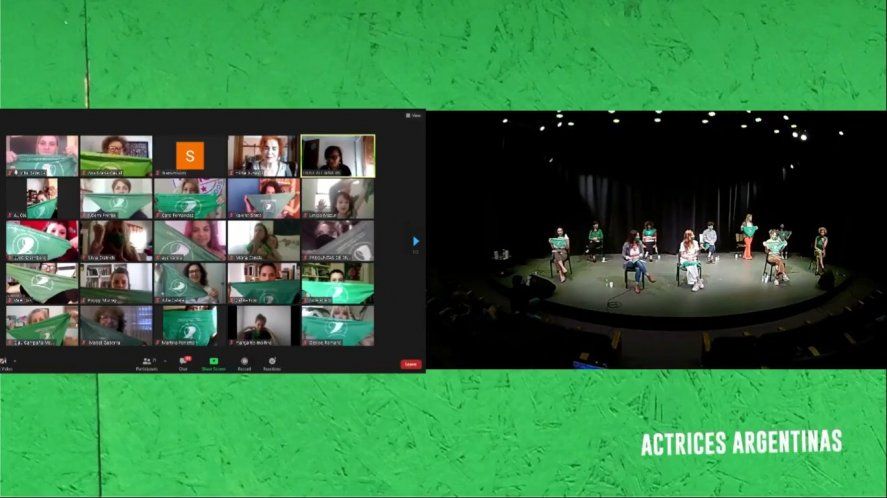 Participaron de la conferencia integrantes de Actrices Argentinas y la Campaña Nacional por el Aborto Legal