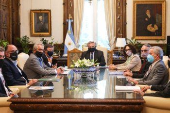 Alberto Fernández recibió a la Mesa de Enlace en Casa Rosada.