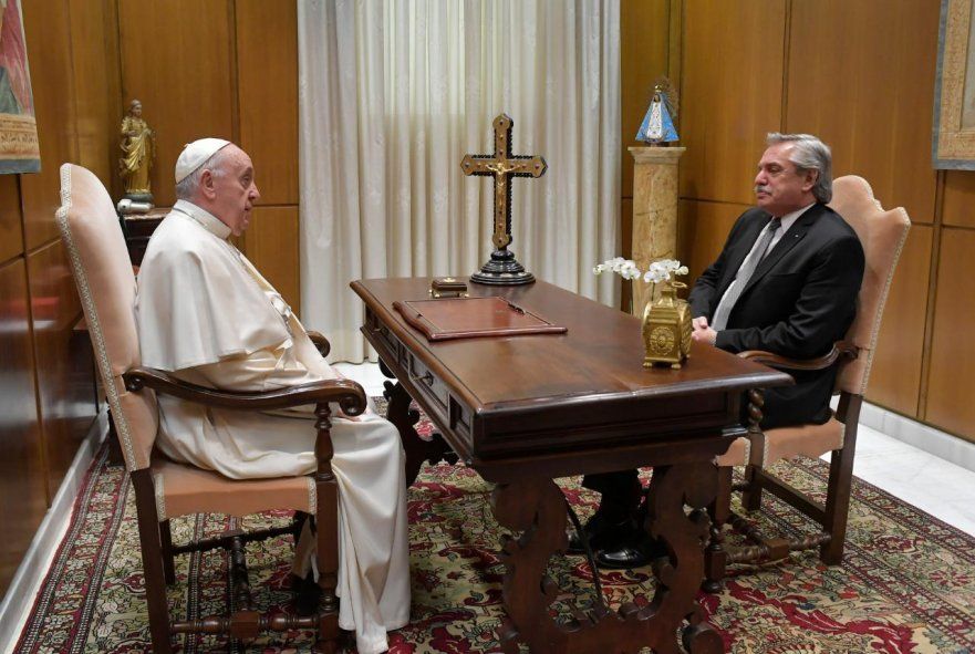 El Papa Francisco I recibió a Alberto Fernández en el Vaticano el 31 de enero de 2020.
