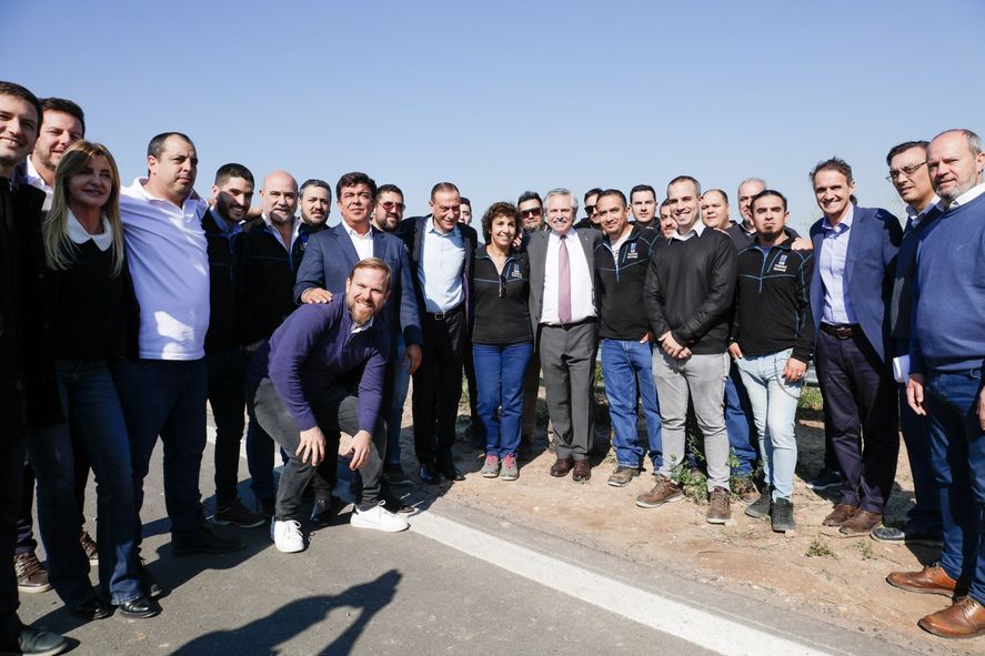 Alberto Fernández recorrió obras en la Autopista Presidente Perón incluidas en el Plan Argentina Grande