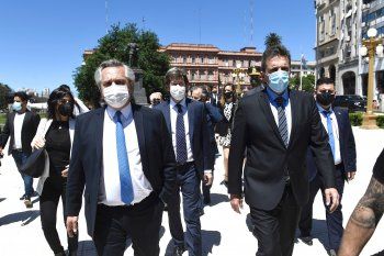 Alberto Fernández y Sergio Massa anunciaron el aumento del piso de Ganancias