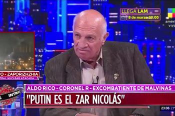 Con motivo de la guerra, volvió Aldo Rico