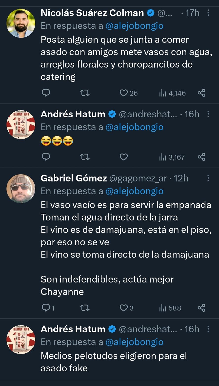 Alguno de los comentarios que provocó el asado en Chapadmalal de Horacio Rodríguez Larreta con hombres jóvenes que viajaron por el mundo y ahora se asentaron nuevamente en Argentina
