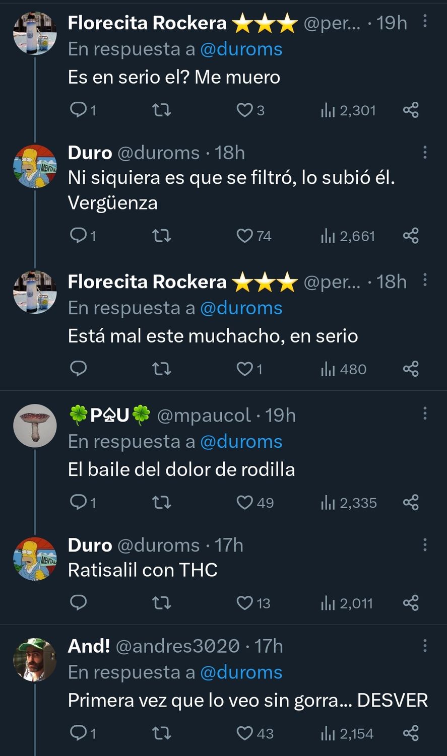 Algunos de los comentarios en redes al baile de 