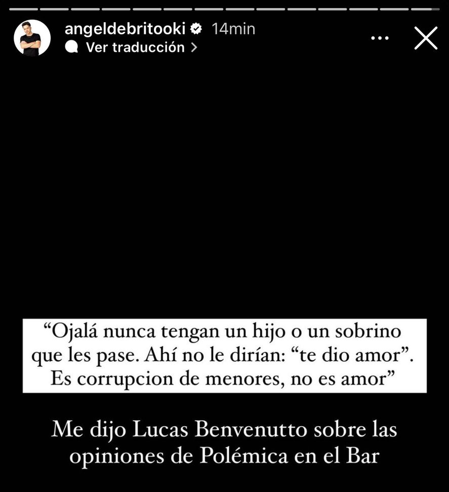 La respuesta de Lucas Benvenuto
