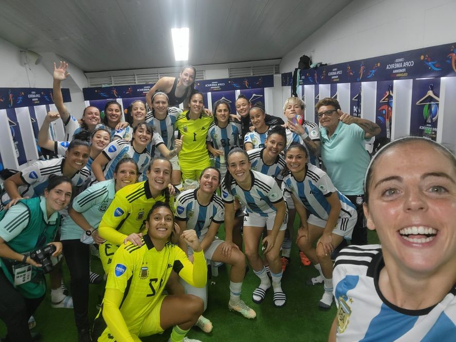 La selfie de la Selección Argentina luego de clasificar a Semifinales.